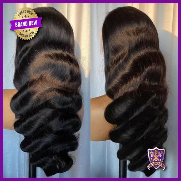30 Inch Body Wave Lace Front Wig Human Hair 200 Density 13x6 HD Lace main image 4